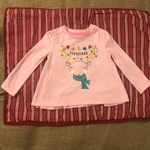Lightning Bug Happy Reindeer Christmas Top 24 Mo.